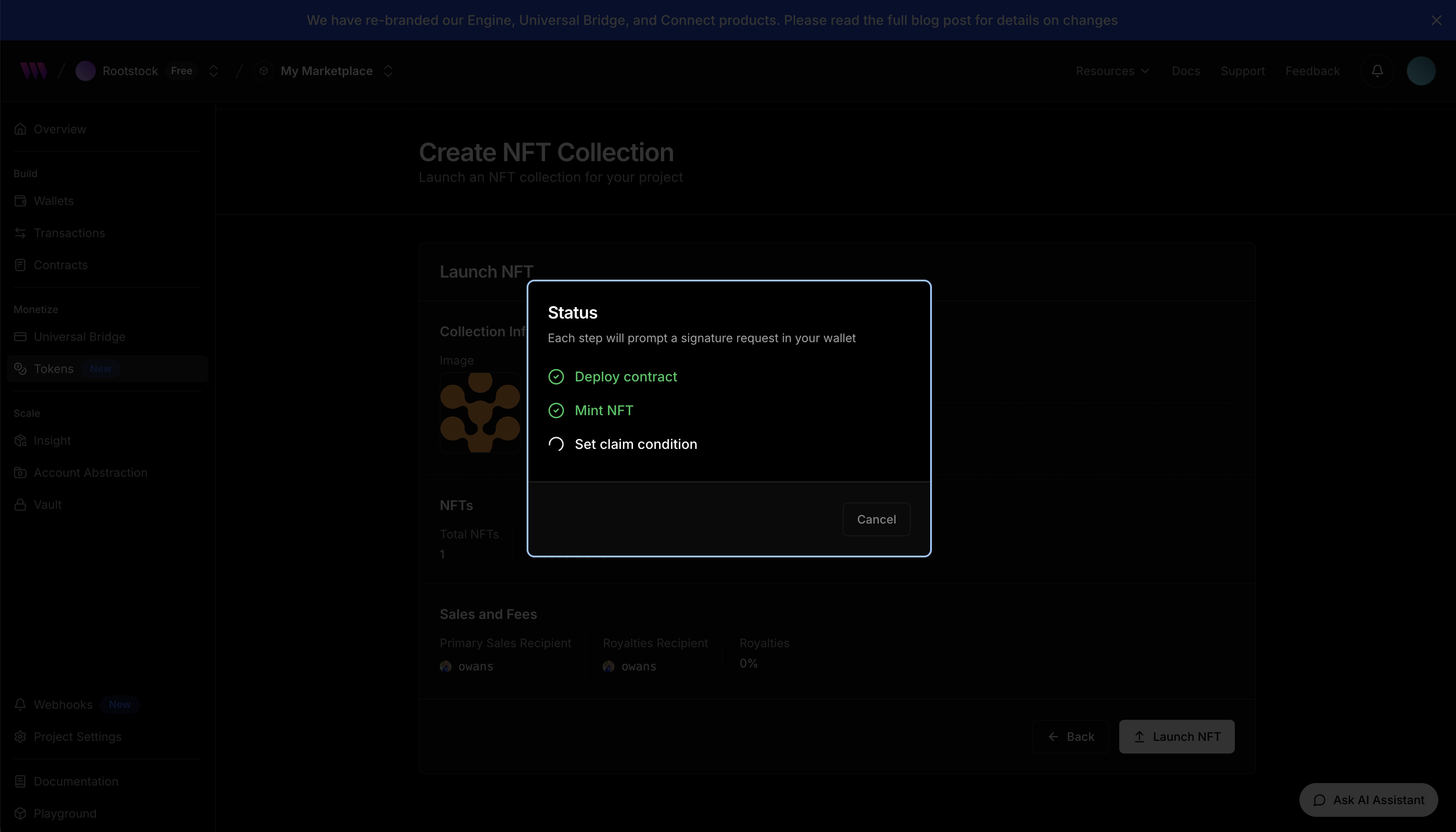 Thirdweb - Approve Transaction